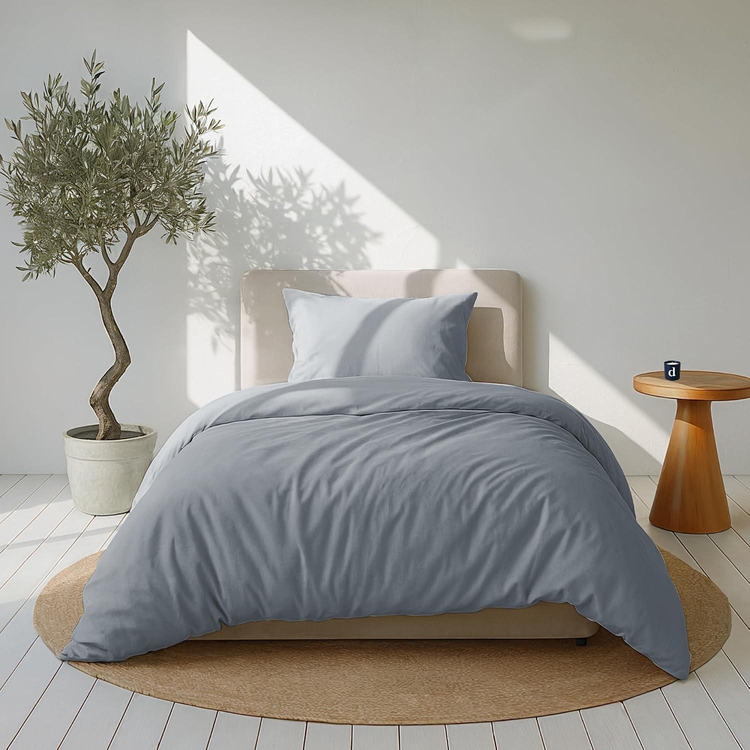 Dreamzie Mako-Satin 135×200, Grau