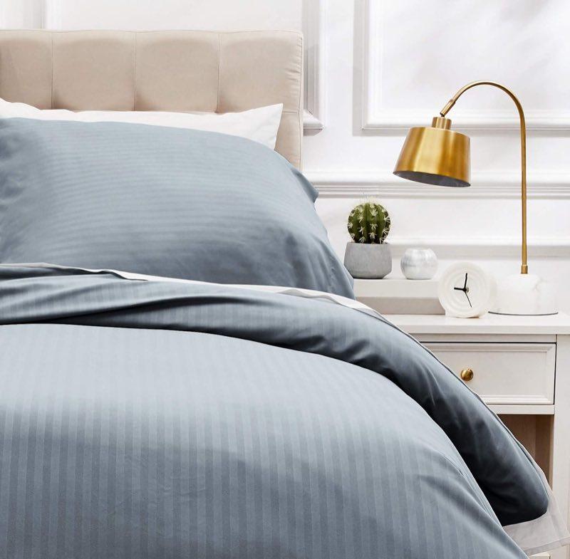 Amazon Basics Bettwäsche 135×200, 2-teilig, Dunkelgrau