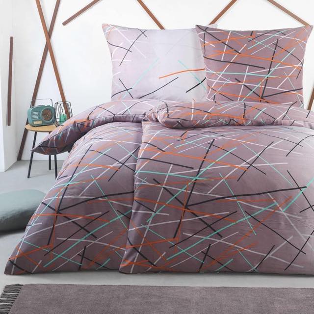 BaSaTex Bettwäsche 135×200, 4-teilig, Taupe