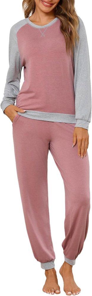 Leversic Leversic Schlafanzug für Damen lang, Raglanärmel