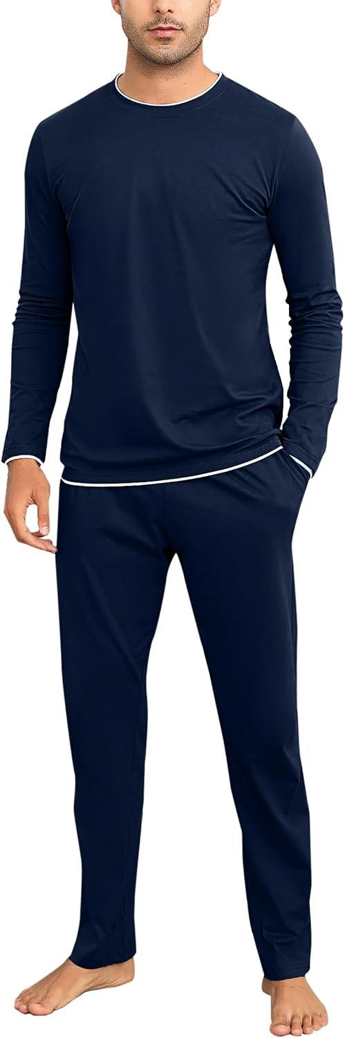 Aseniza Aseniza Herren Schlafanzug Lang, Baumwolle Winter, S–3XL