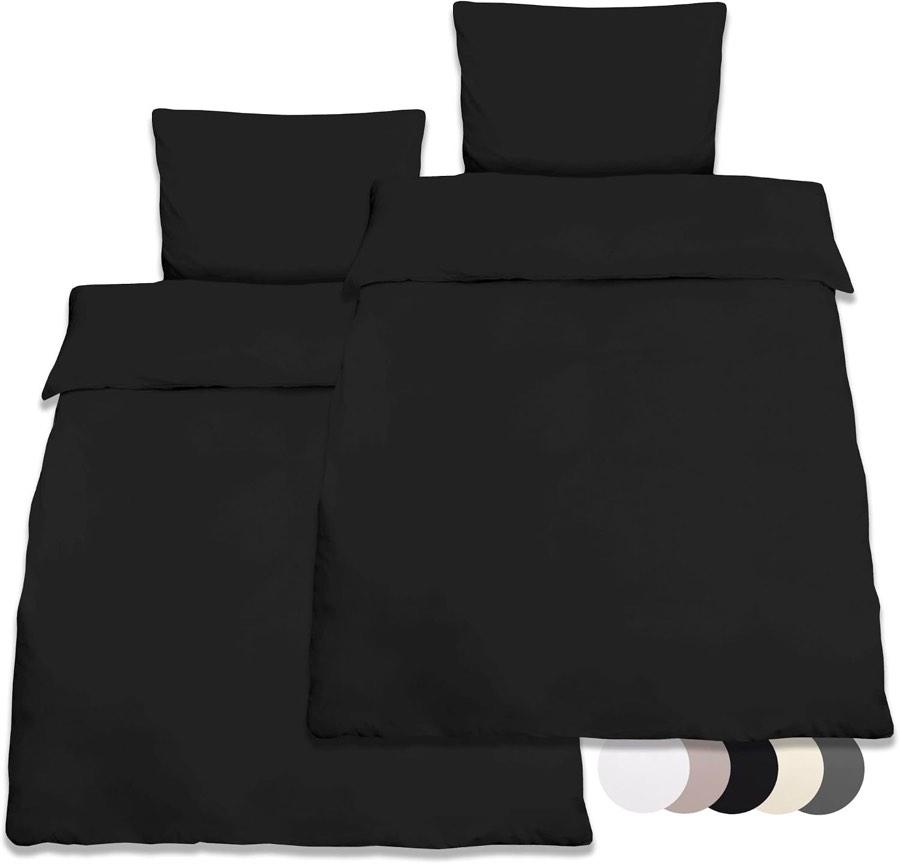 Beautissu Renforcé 135×200, Schwarz