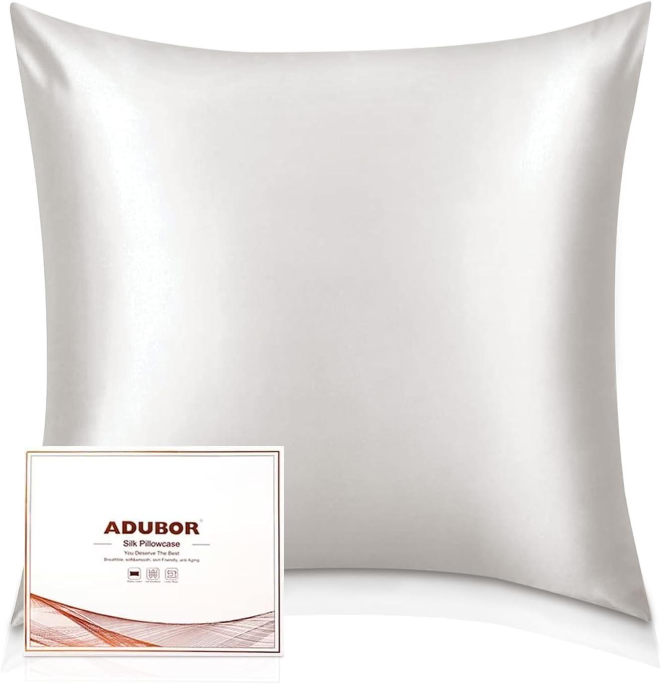 Adubor Seidenbezug 80×80, Elfenbein