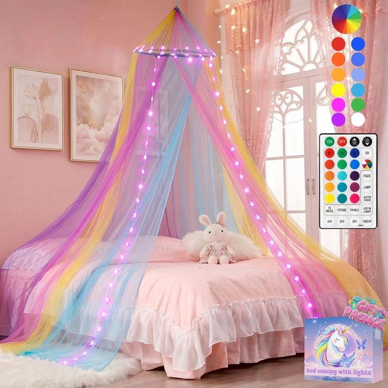 HEYCOLOR Regenbogen-Betthimmel mit RGB-Licht