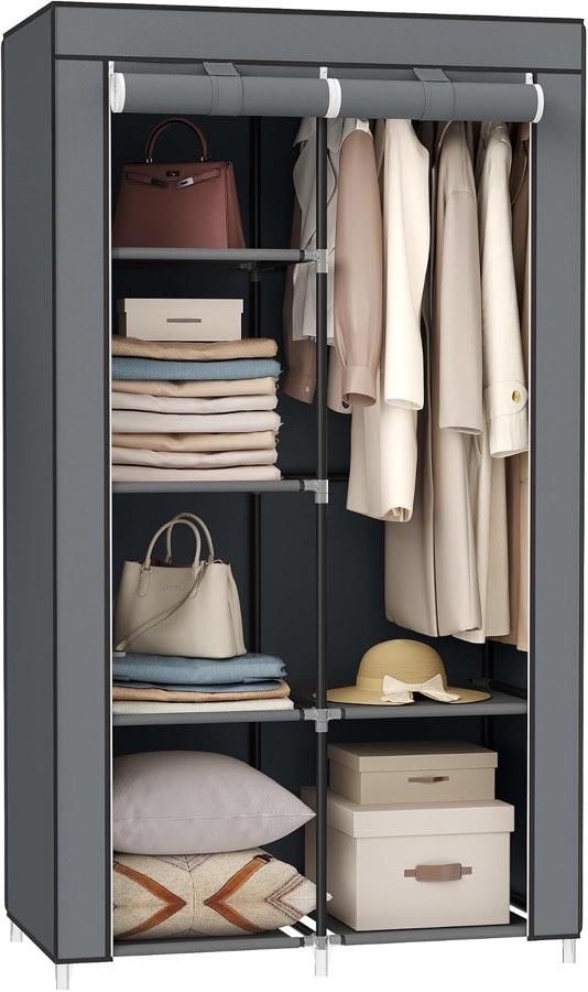 SONGMICS Stoffschrank 6 Ablagen