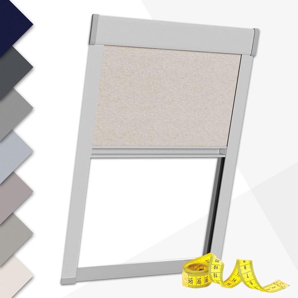 Victoria M. Dachfensterrollo nach Maß Thermorollo, GHL, Beige