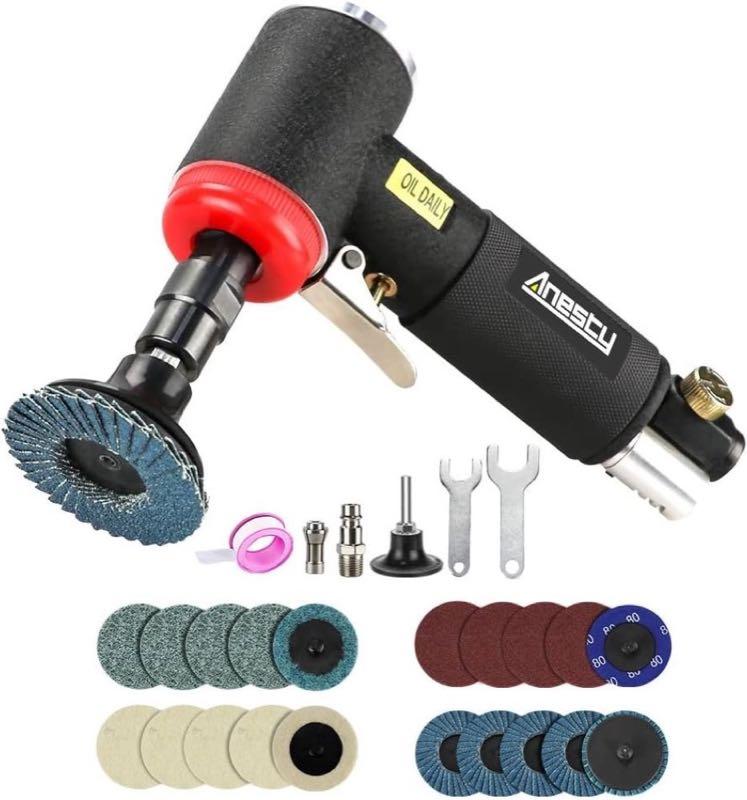 Druckluft-Winkelschleifer – Testsieger Anesty Mini-90°-Set 3/6 mm