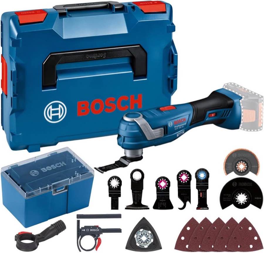 Multifunktionswerkzeug – Testsieger Bosch Professional GOP 18V-34, L-BOXX, Solo
