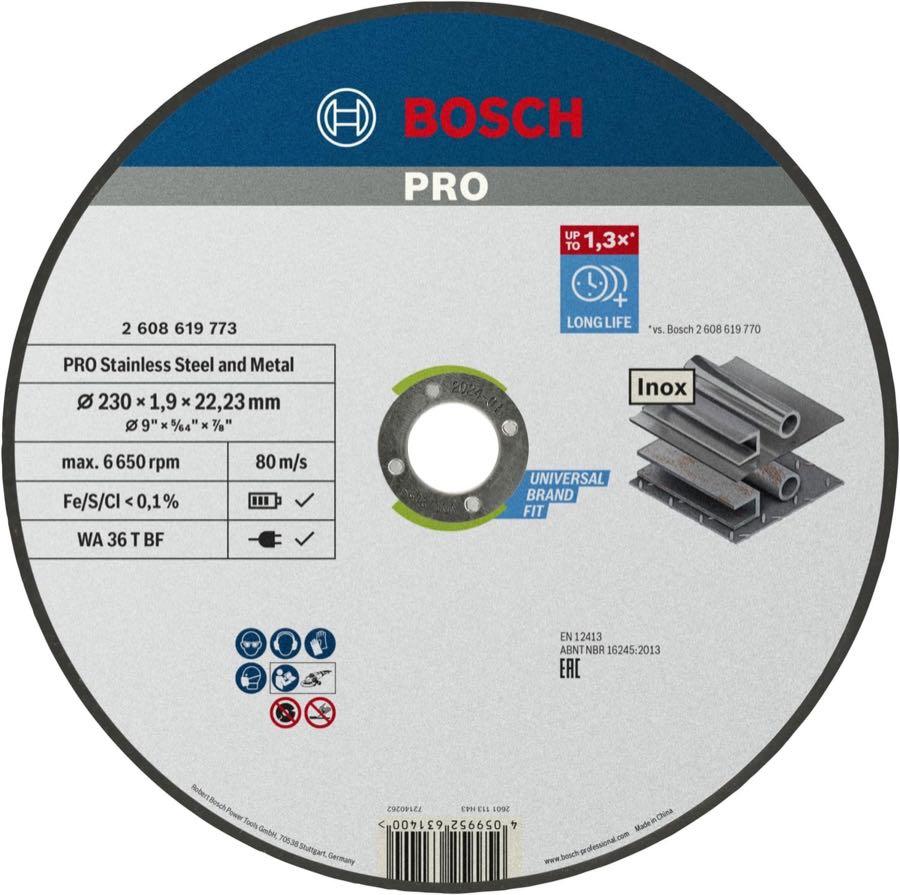 Trennscheibe 230 mm Metall – Testsieger Bosch Professional Inox 230×1,9 mm