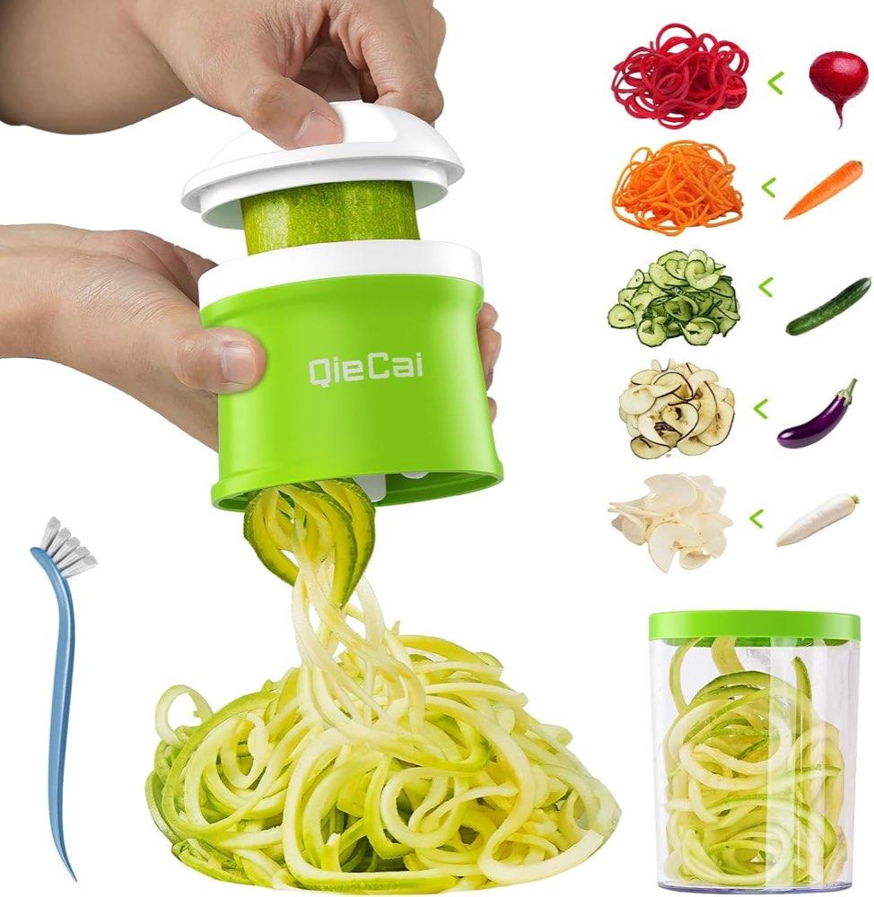 QieCai Spiralschneider mit Behälter 4 in 1