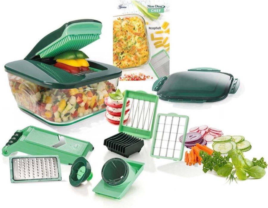 Genius Nicer Dicer Chef 15 Teile Grün