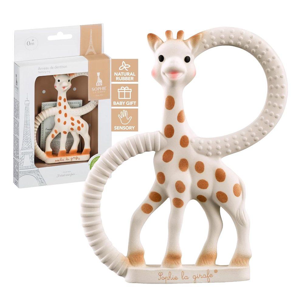 Sophie la Girafe 2 Beißringe mit Rillen und Noppen