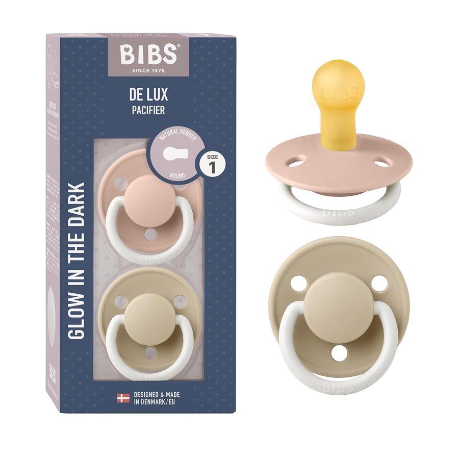 BIBS De Lux GLOW Blush/Vanilla