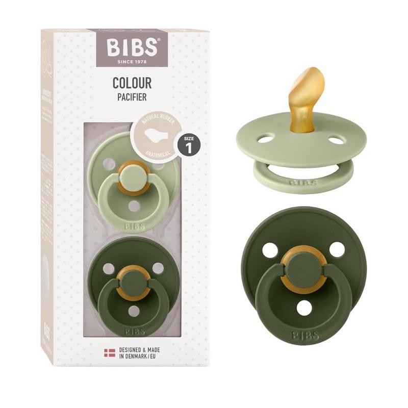 BIBS BIBS Colour Schnuller, 0–6 Monate, 2er-Pack, Sage/Hunter Green - Produktbild