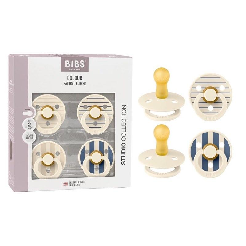 BIBS Studio Schnuller, 6–18 Monate, 4er-Pack, Ivory
