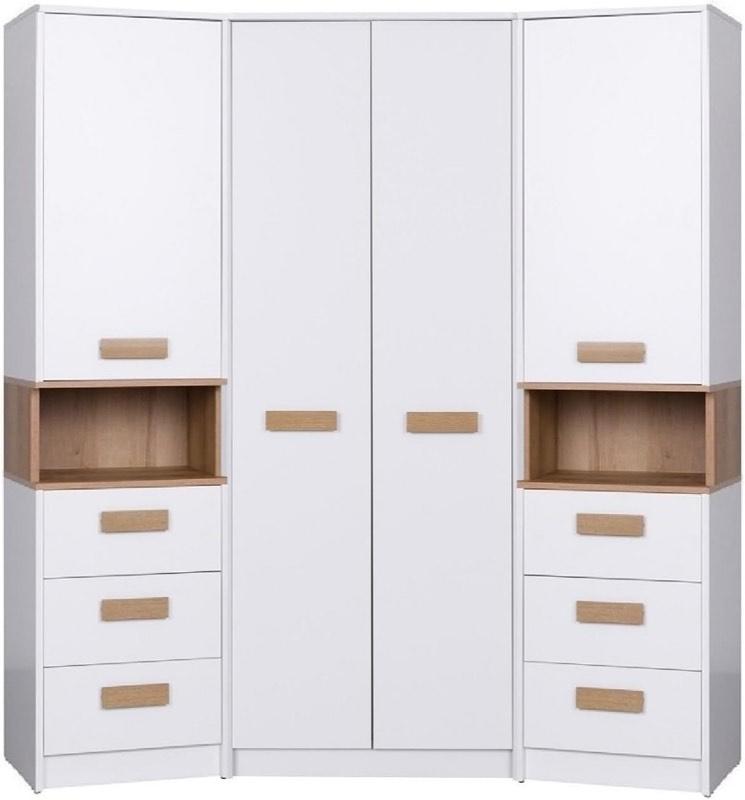 Design Möbel Gustavo 17 Eckkleiderschrank-Set
