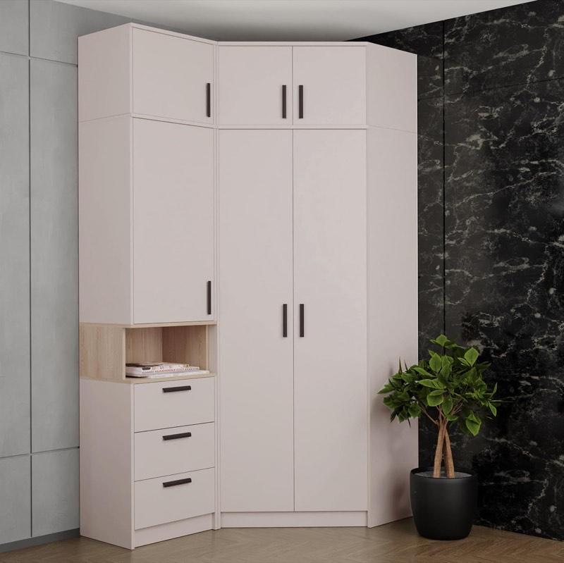 Design Möbel Gustavo 12 Eckkleiderschrank-Set