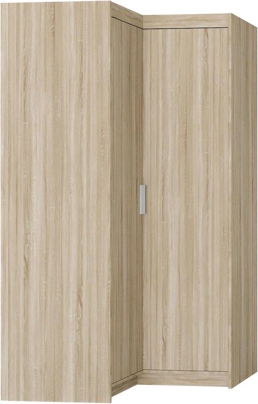 AXLIVING Schenkel-Eckschrank mit Kleiderstange