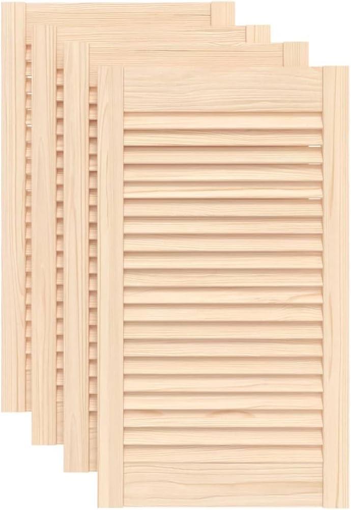vidaXL Lamellentür 4er-Set, Kiefer, Braun