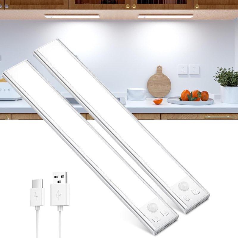 OUILA Unterbauleuchte 20,5 cm, 2 Stück, USB-C