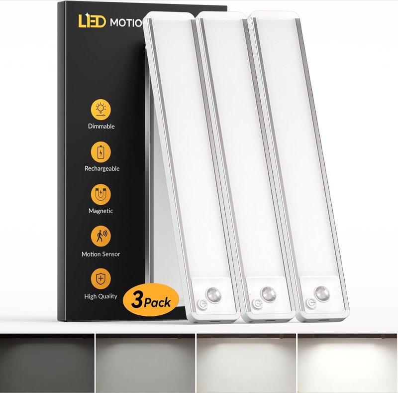 FILIYANO LED Schrankbeleuchtung 25 cm, 3 Stück