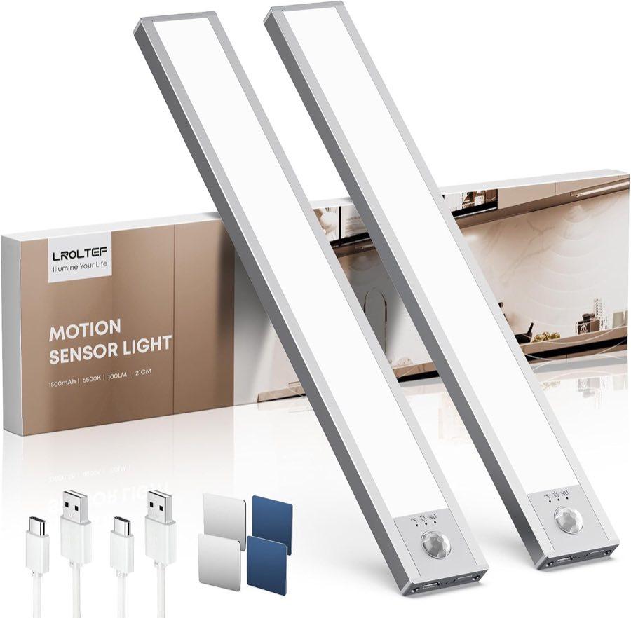 LROLTEF Schrankbeleuchtung 21 cm, 6500 K, 2 Stück