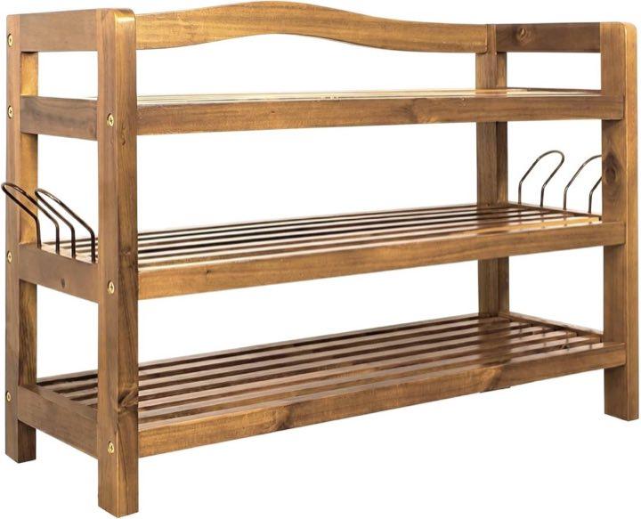 CASARIA Schuhregal Akazie, 3 Ebenen