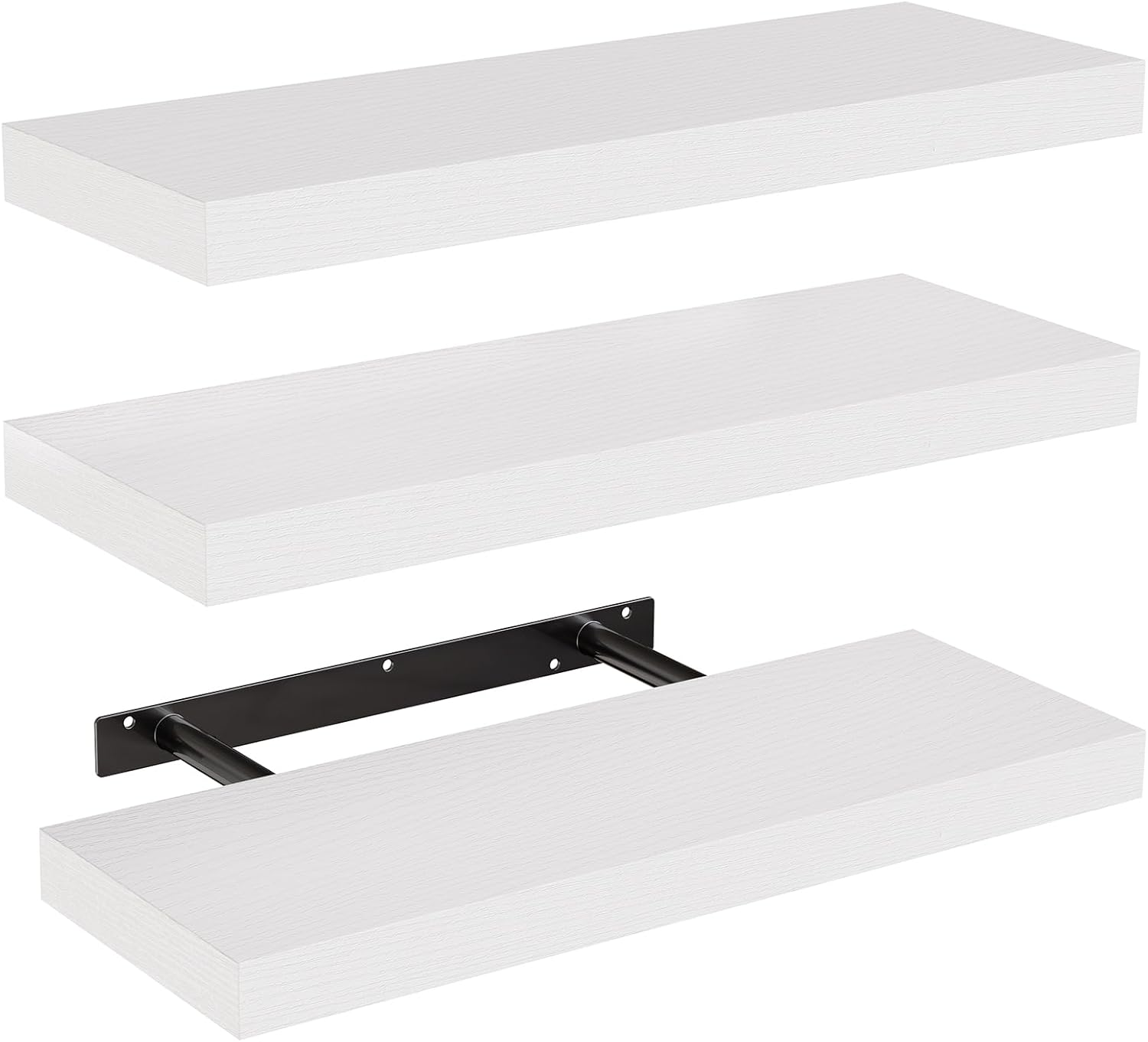 STOREMIC STOREMIC Wandregal Weiß, 40 cm, 3er-Set