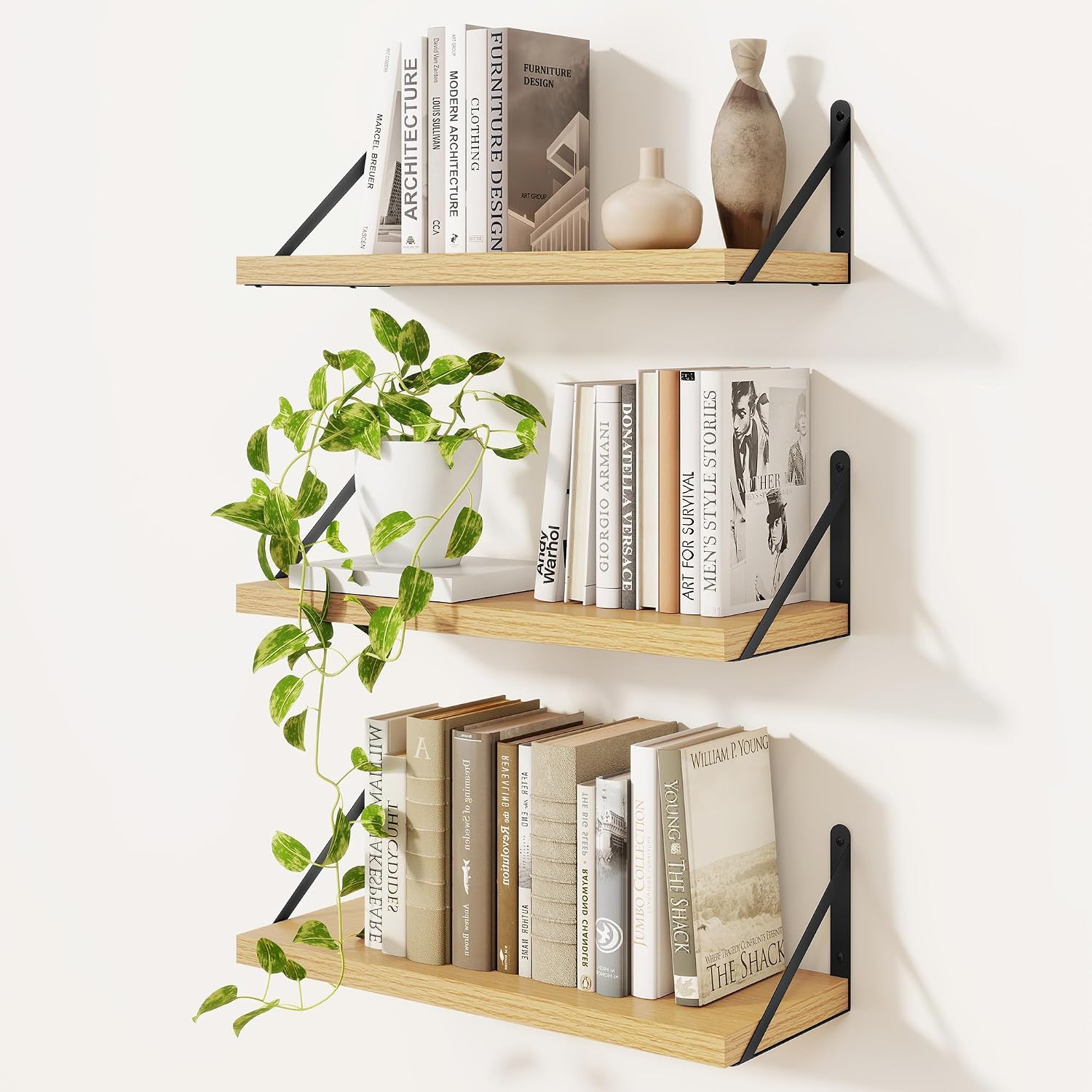 Feihorrm Bücherregal Eiche, 3er-Set, 40 cm breit
