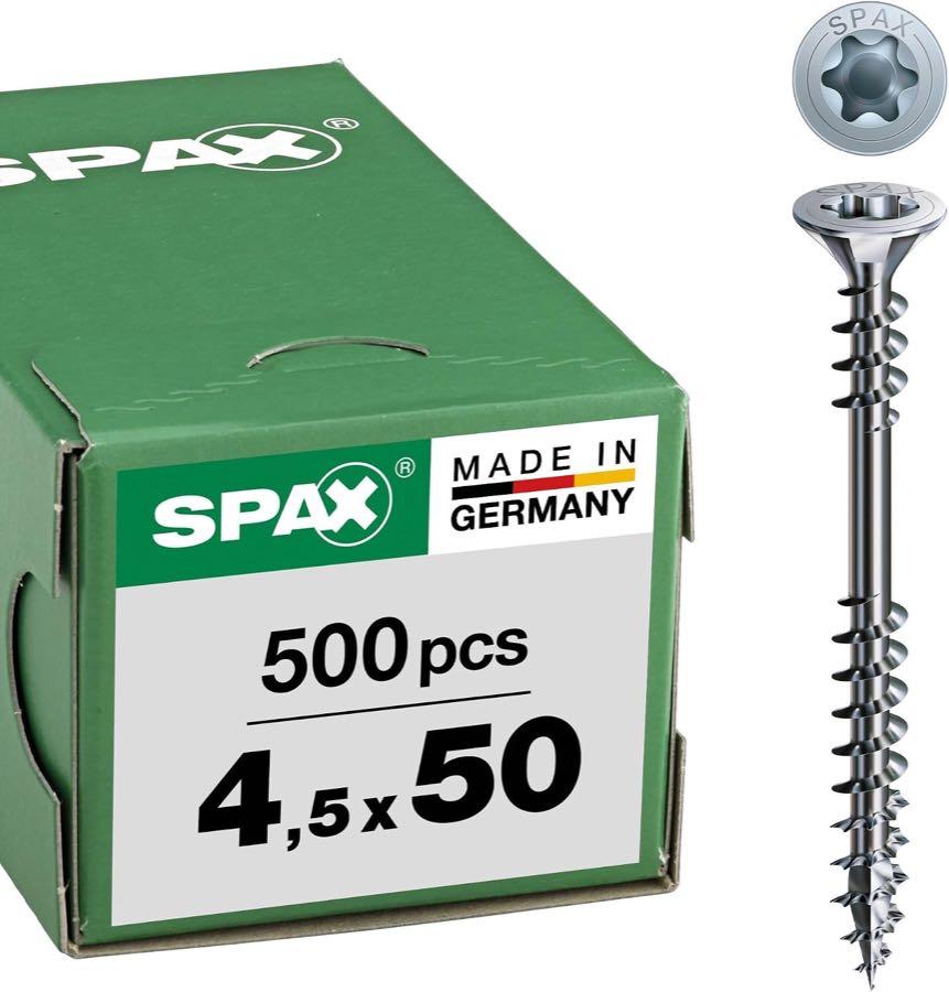 Dielenschrauben – Testsieger SPAX Verlegeschraube 4,5×50 mm, 500 Stk.