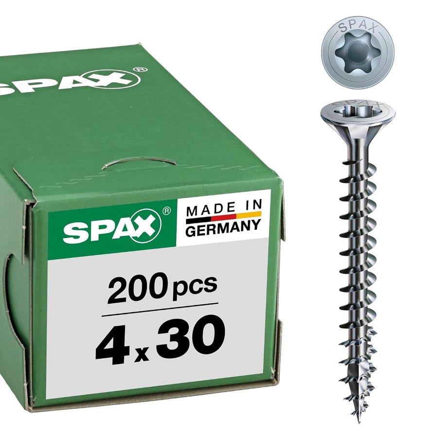 SPAX Schrauben – Testsieger SPAX 4,0×30 mm, 200 Stk. T-STAR plus
