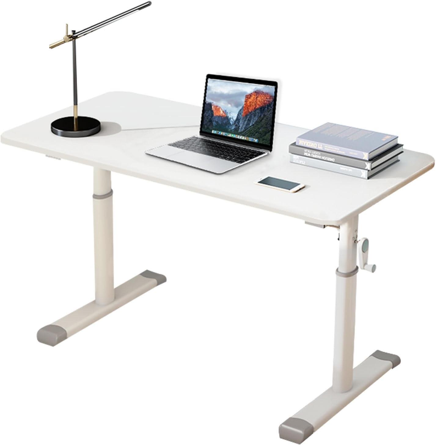 Wooruy Wooruy manueller Steh-Sitz-Tisch, 80 × 45 cm, Weiß