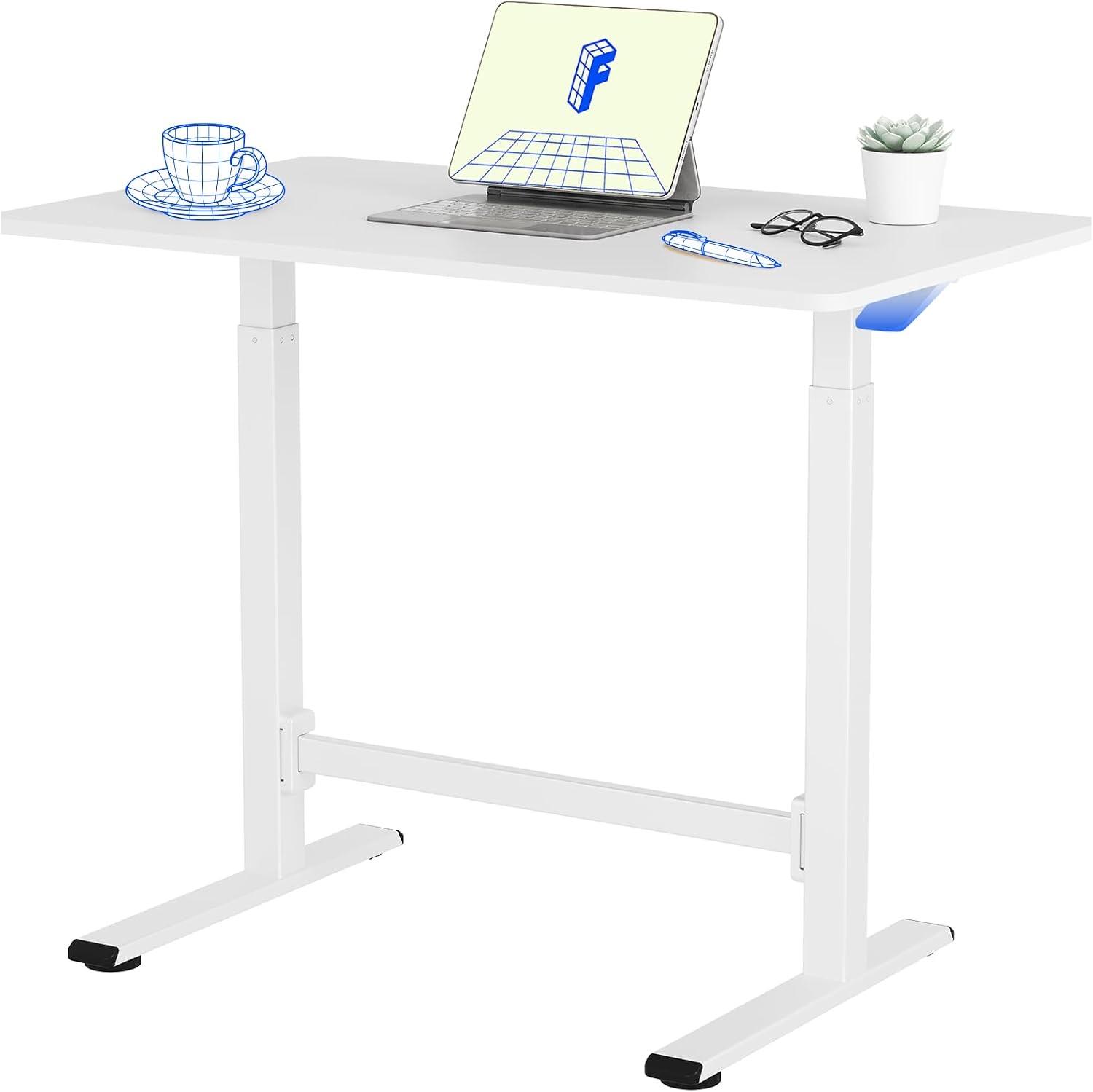 FLEXISPOT FLEXISPOT H7 Plus Gasfeder mit Rollen, Weiß