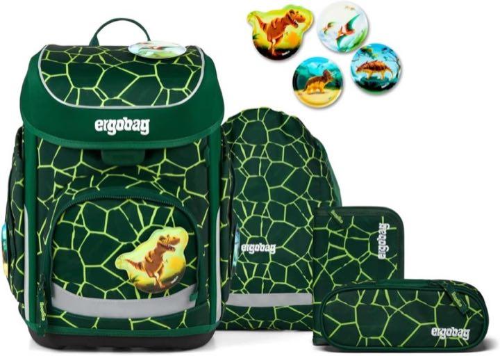 ergobag Schulranzen-Set cubo Set BärRex - Grün