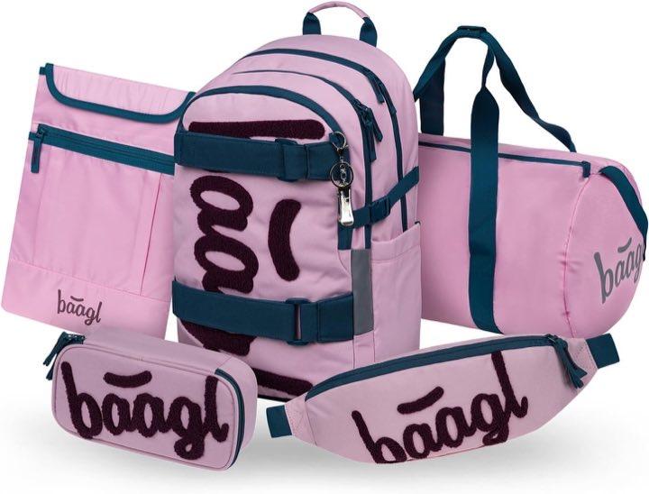 Baagl Schulrucksack-Set Skate 25 l Rose