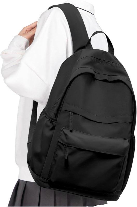 VGCUB Schulrucksack Teenager, leicht, Schwarz