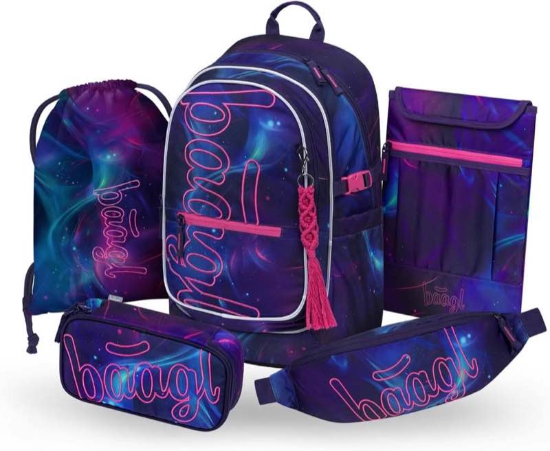 Baagl Schulrucksack-Set Nova, 5-teilig, 25 l