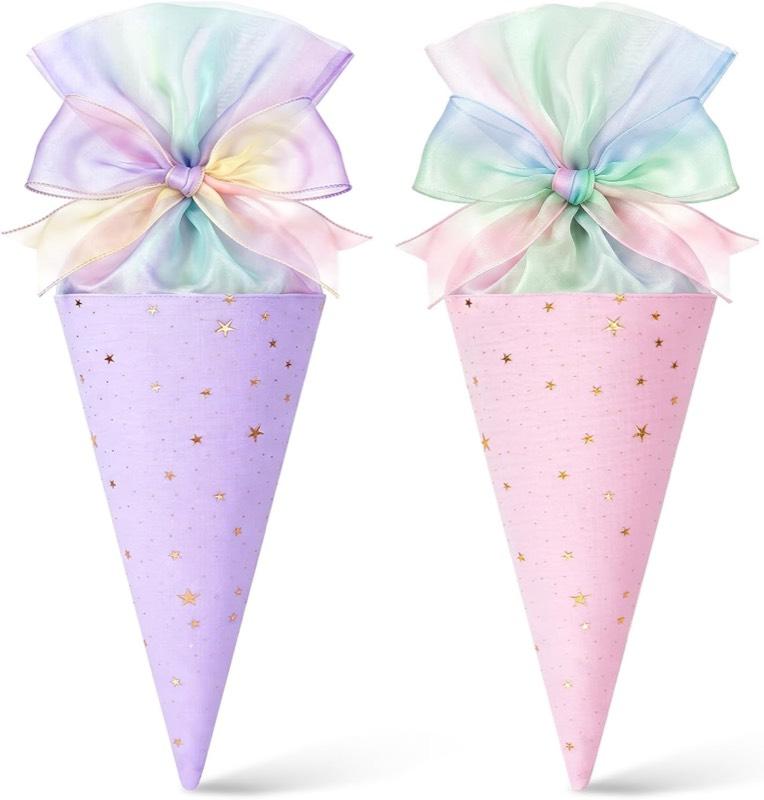 iZoeL 2er Geschwister-Schultüte, Rosa und Lila