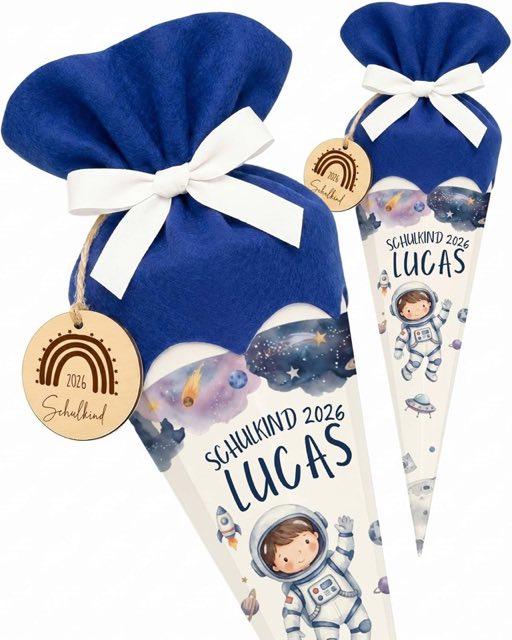 Kidsmood Kidsmood personalisierte Schultüte Weltall (Blau) - Produktbild