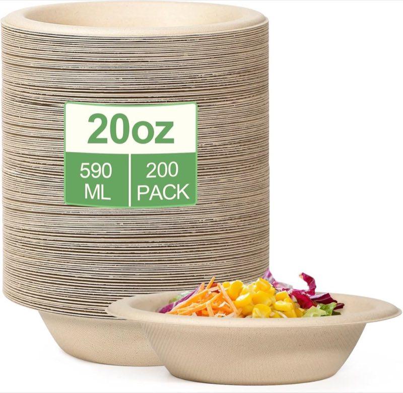 greensight 200× Bagasse-Schalen 590 ml
