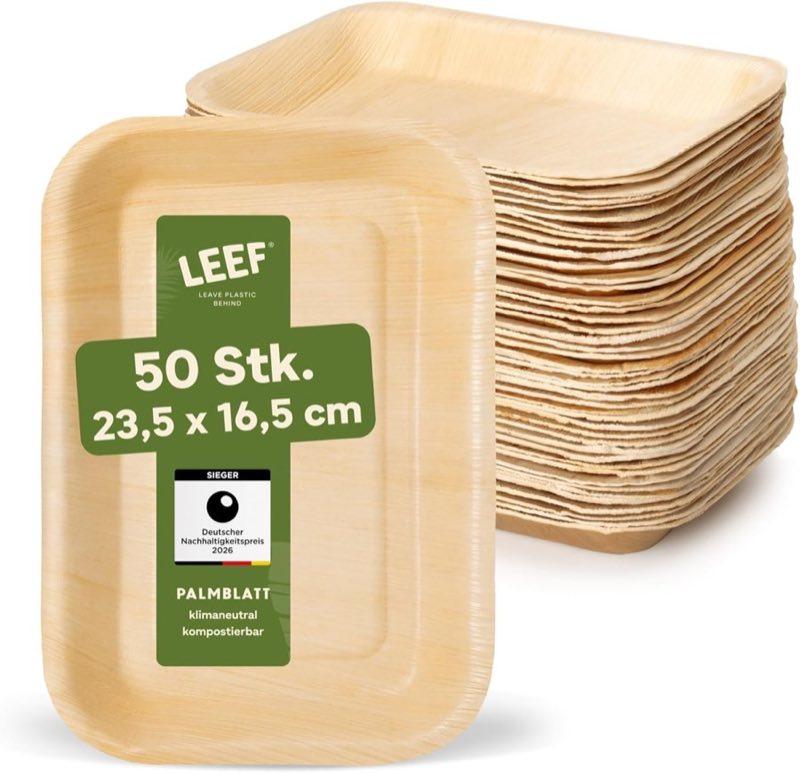 Leef 50× Palmblatt Schalen rechteckig