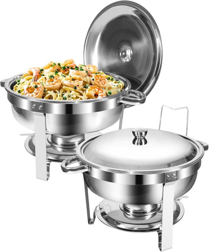 WENMILY Rund Chafing Dish 2× 5 L