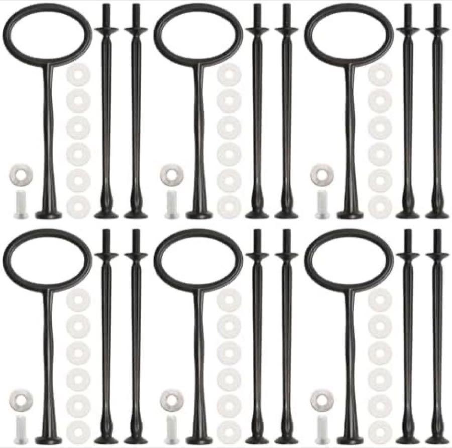 Hoypeyfiy 6 Set Etagerenstangen Herz schwarz