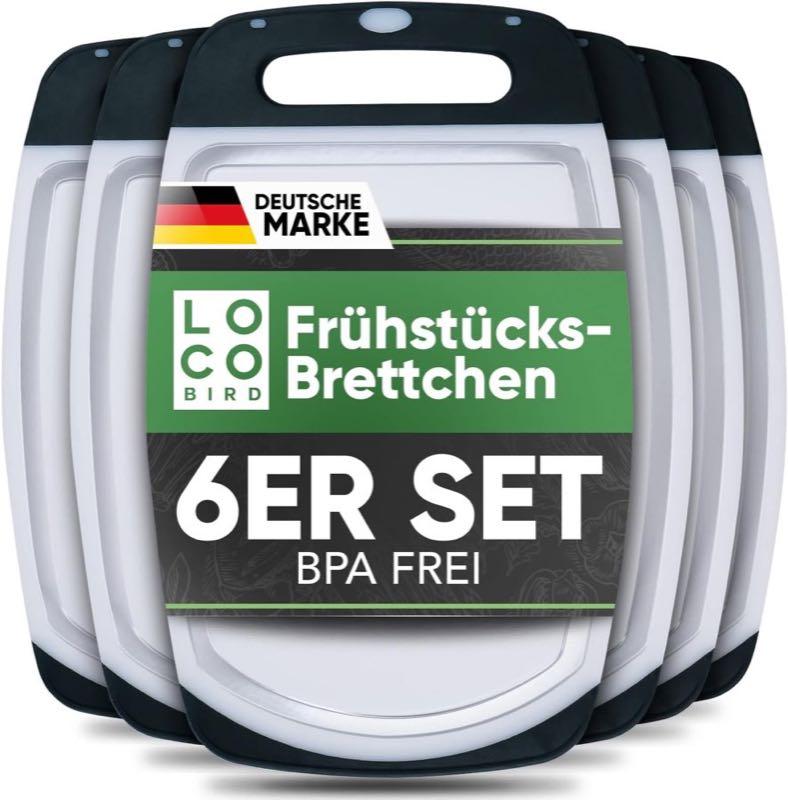 Loco Bird / Sidorenko Frühstücksbrettchen 6er weiß