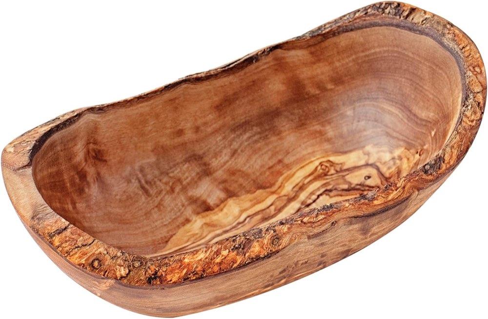 MOHA 24 Olivenholz-Snackschalen 16–17 cm