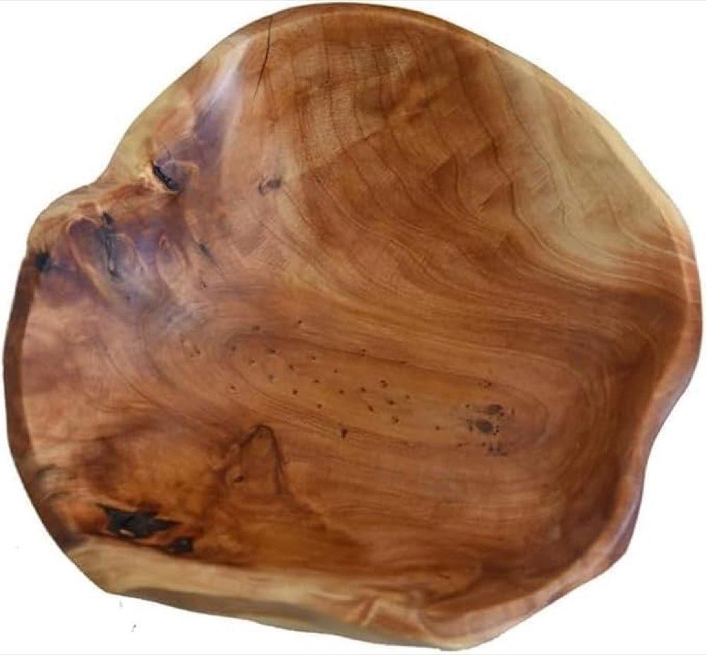MIATTCLD Wurzelholz-Obstschale 20–24 cm