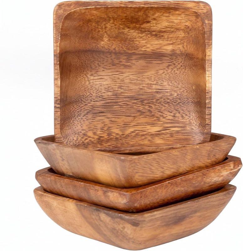 levandeo Akazie Snackschalen 4er 10 × 10 cm