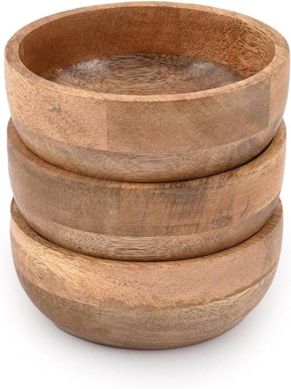 Samhita Mangoholz-Schüsseln 3er-Set 12,7 cm