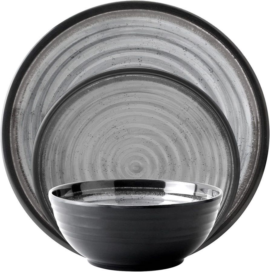 SUNDREAM Zodiac Melamin-Set 12-teilig Schwarz