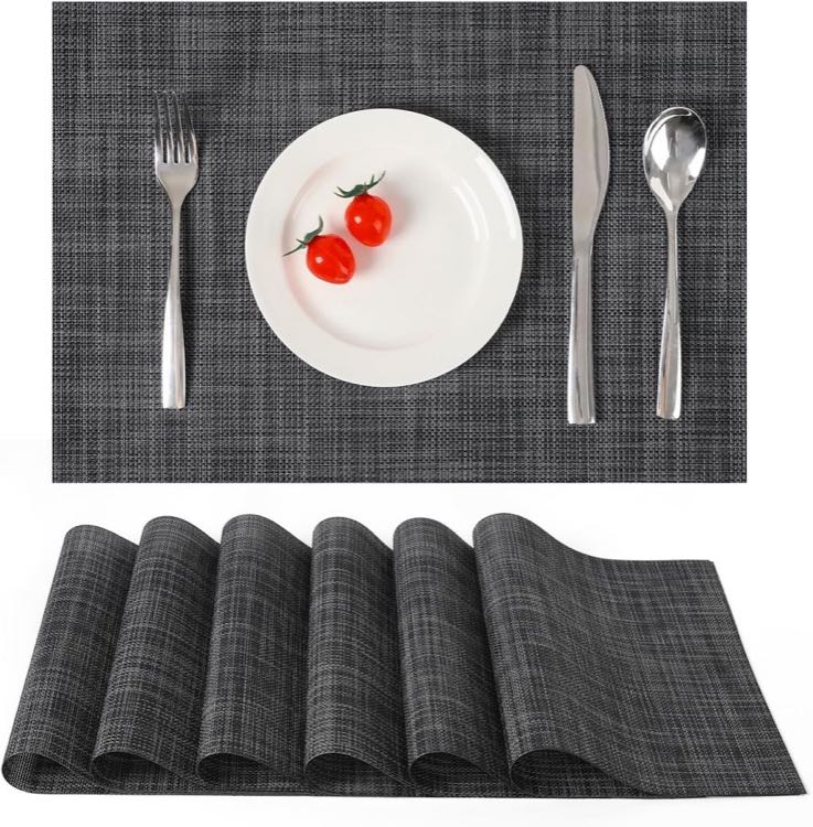 Myir JUN PVC Tischsets 6er dark Grau